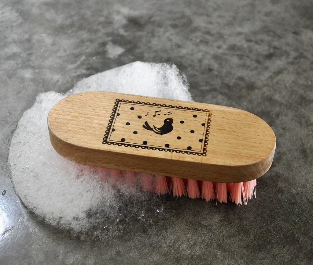 Wooden kitchen scrub brush